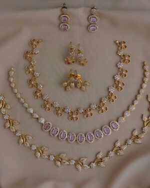 Pure Zirconian Diamond Necklace Set, ORN1004BM60