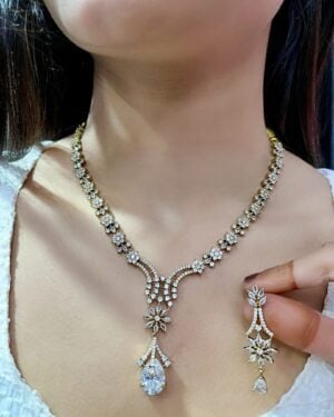 Pure Zirconian Diamond Necklace Set, ORN1004DM66