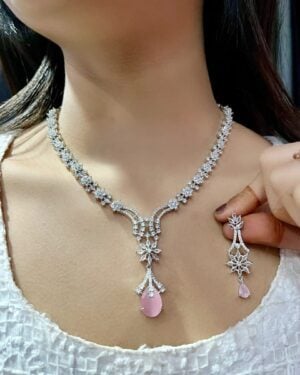 Pure Zirconian Diamond Necklace Set, ORN1004DM70