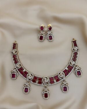 Pure Zirconian Diamond Necklace Set, ORN1104AM16