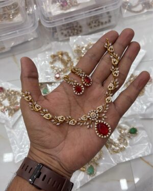 Pure Zirconian Diamond Necklace Set, ORN2605AM1