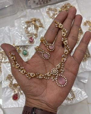 Pure Zirconian Diamond Necklace Set, ORN2605AM4