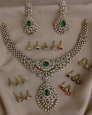 Pure Zirconian Diamond Necklace Set, ORN2605BM23