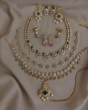 Pure Zirconian Diamond Necklace Set, ORN2605BM29