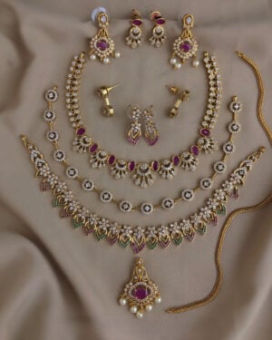 Pure Zirconian Diamond Necklace Set, ORN2605BM30