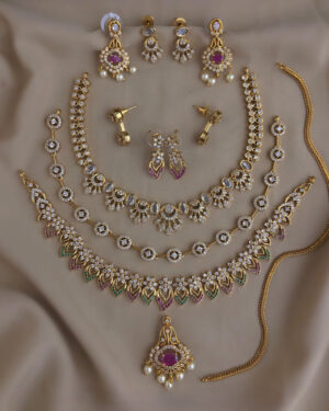 Pure Zirconian Diamond Necklace Set, ORN2605BM31