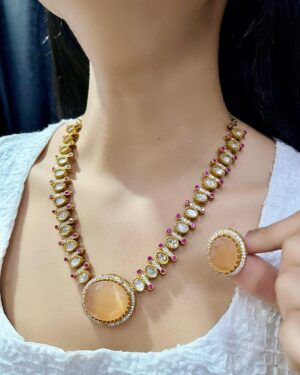 Pure Zirconian Diamond Necklace Set, ORN2605DM42