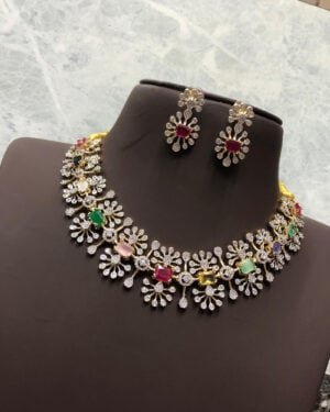 Pure Zirconian Diamond Necklace Set, ORN2705BM2