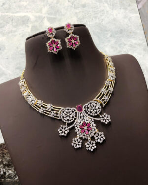 Pure Zirconian Diamond Necklace Set, ORN2705BM6