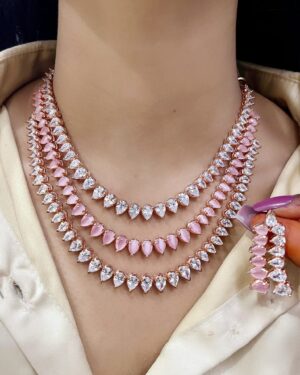 Pure Zirconian Diamond Necklace Set, ORN2705DM1