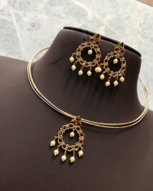 Pure Zirconian Diamond Necklace Set, ORN2805BM11