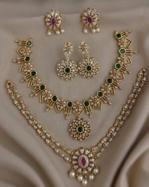 Pure Zirconian Diamond Necklace Set, ORN2805BM12