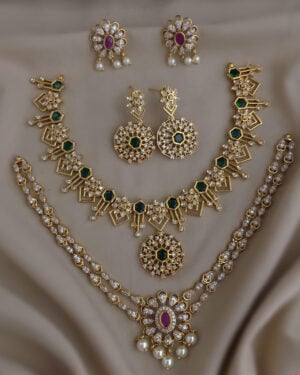 Pure Zirconian Diamond Necklace Set, ORN2805BM13