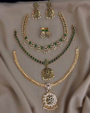 Pure Zirconian Diamond Necklace Set, ORN2805BM18