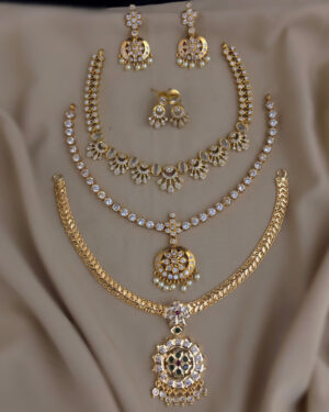 Pure Zirconian Diamond Necklace Set, ORN2805BM20