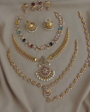 Pure Zirconian Diamond Necklace Set, ORN2805BM21