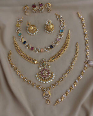 Pure Zirconian Diamond Necklace Set, ORN2805BM22
