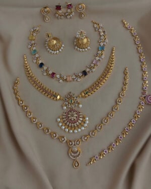 Pure Zirconian Diamond Necklace Set, ORN2805BM23