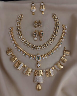Pure Zirconian Diamond Necklace Set, ORN2805BM24