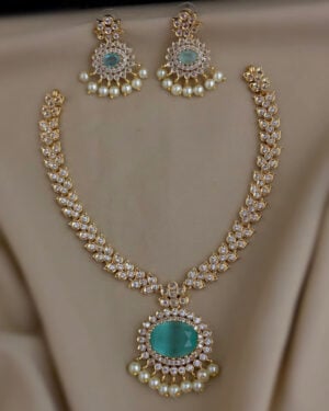 Pure Zirconian Diamond Necklace Set, ORN2805BM28