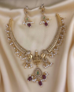 Pure Zirconian Diamond Necklace Set, ORN2805BM29