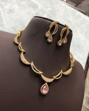 Pure Zirconian Diamond Necklace Set, ORN2805BM4