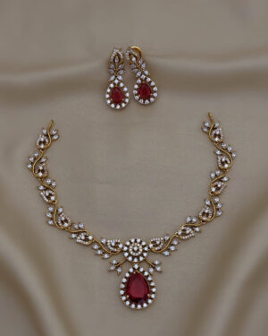 Pure Zirconian Diamond Necklace Set, ORN0206AM1