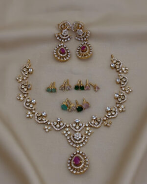 Pure Zirconian Diamond Necklace Set, ORN0206AM22