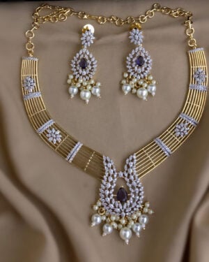 Pure Zirconian Diamond Necklace Set, ORN0206BM39