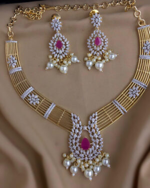 Pure Zirconian Diamond Necklace Set, ORN0206BM40