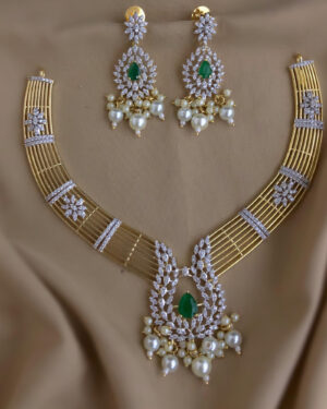 Pure Zirconian Diamond Necklace Set, ORN0206BM41