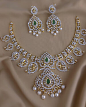 Pure Zirconian Diamond Necklace Set, ORN0206BM43