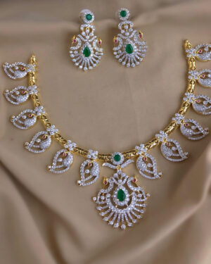 Pure Zirconian Diamond Necklace Set, ORN0206BM44