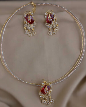 Pure Zirconian Diamond Necklace Set, ORN0206BM53