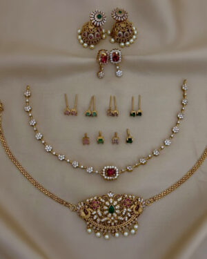 Pure Zirconian Diamond Necklace Set, ORN0306AM26