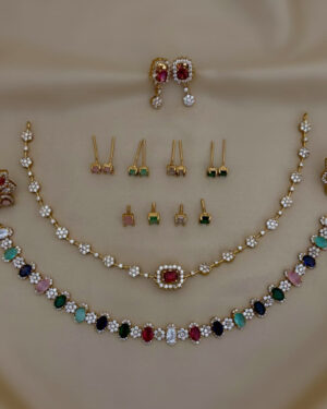 Pure Zirconian Diamond Necklace Set, ORN0306AM29