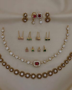 Pure Zirconian Diamond Necklace Set, ORN0306AM30