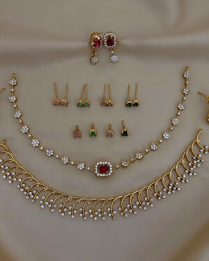 Pure Zirconian Diamond Necklace Set, ORN0306AM33
