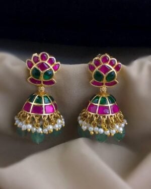 Jadau Kundan Gold Plated Earrings, ORN0306BE62