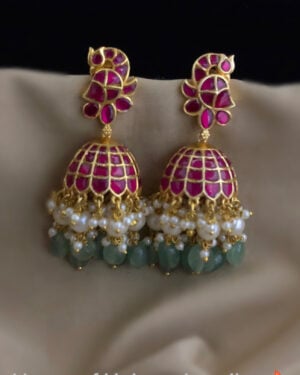 Jadau Kundan Gold Plated Earrings, ORN0306BE63