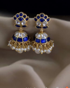 Jadau Kundan Gold Plated Earrings, ORN0306BE66