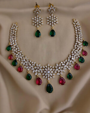 Pure Zirconian Diamond Necklace Set, ORN0306BM70