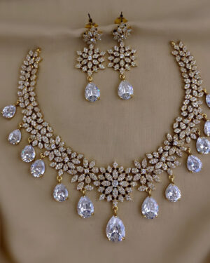 Pure Zirconian Diamond Necklace Set, ORN0306BM73