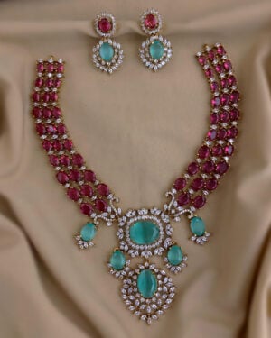 Pure Zirconian Diamond Necklace Set, ORN0306BM74