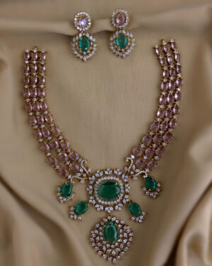 Pure Zirconian Diamond Necklace Set, ORN0306BM75