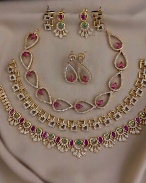 Pure Zirconian Diamond Necklace Set, ORN0306BM76