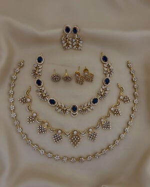 Pure Zirconian Diamond Necklace Set, ORN0406AM6