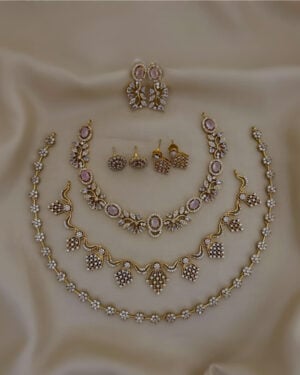 Pure Zirconian Diamond Necklace Set, ORN0406AM7