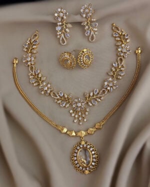 Pure Zirconian Diamond Necklace Set, ORN0406BM20