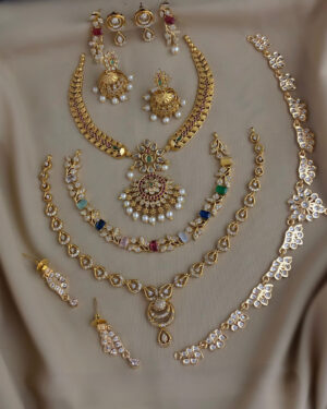 Pure Zirconian Diamond Necklace Set, ORN0406BM22
